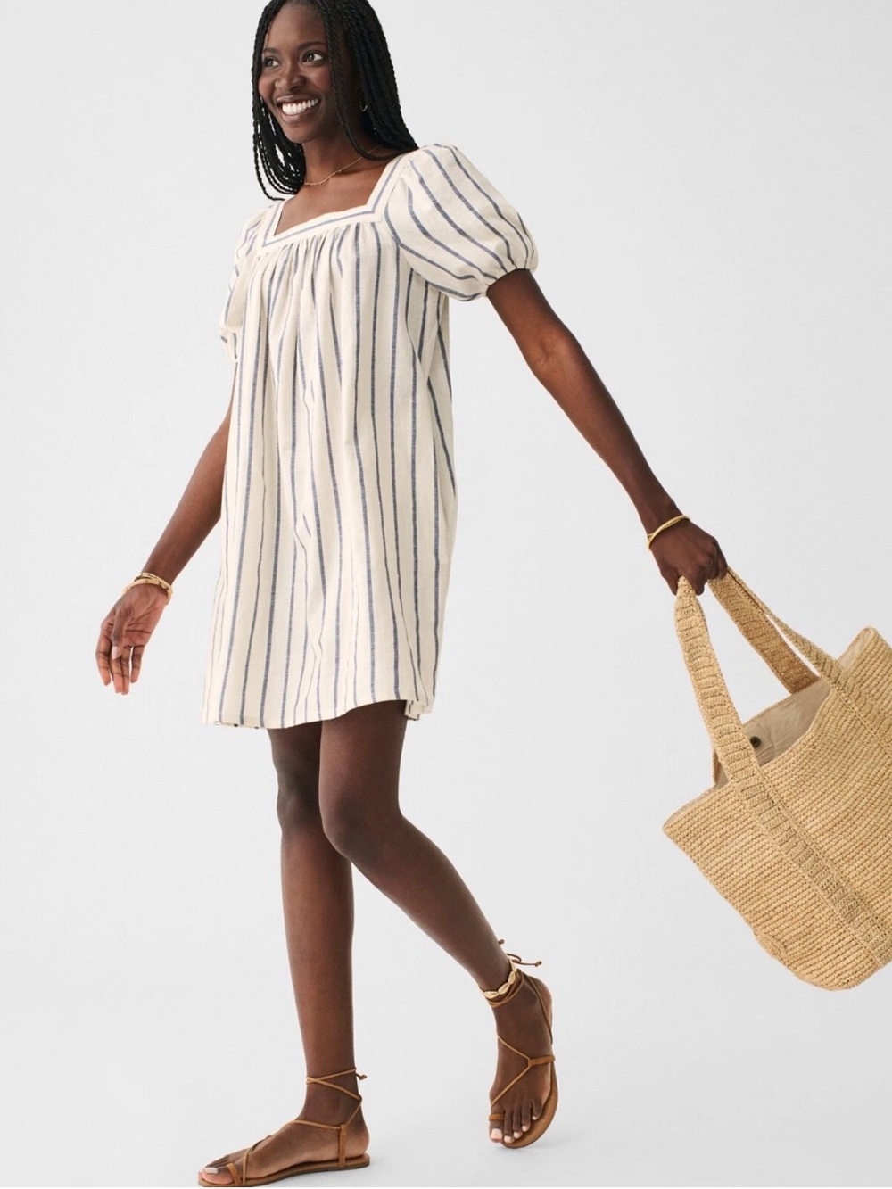Faherty Phoenix Striped Mini Dress